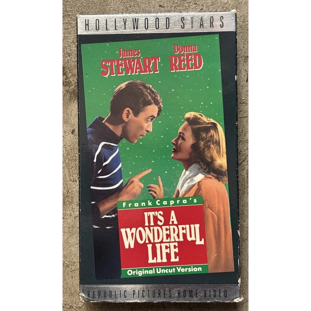 "It's a Wonderful Life" VHS 1988 Original Uncut Version Video Movie Christmas